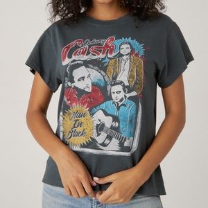 Daydreamer Johnny Cash Man in Black tee t shirt S